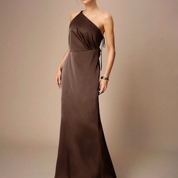Brown Preppy Women's Lace Patchwork Pleated Party Dress -  erickpacheco.com.br